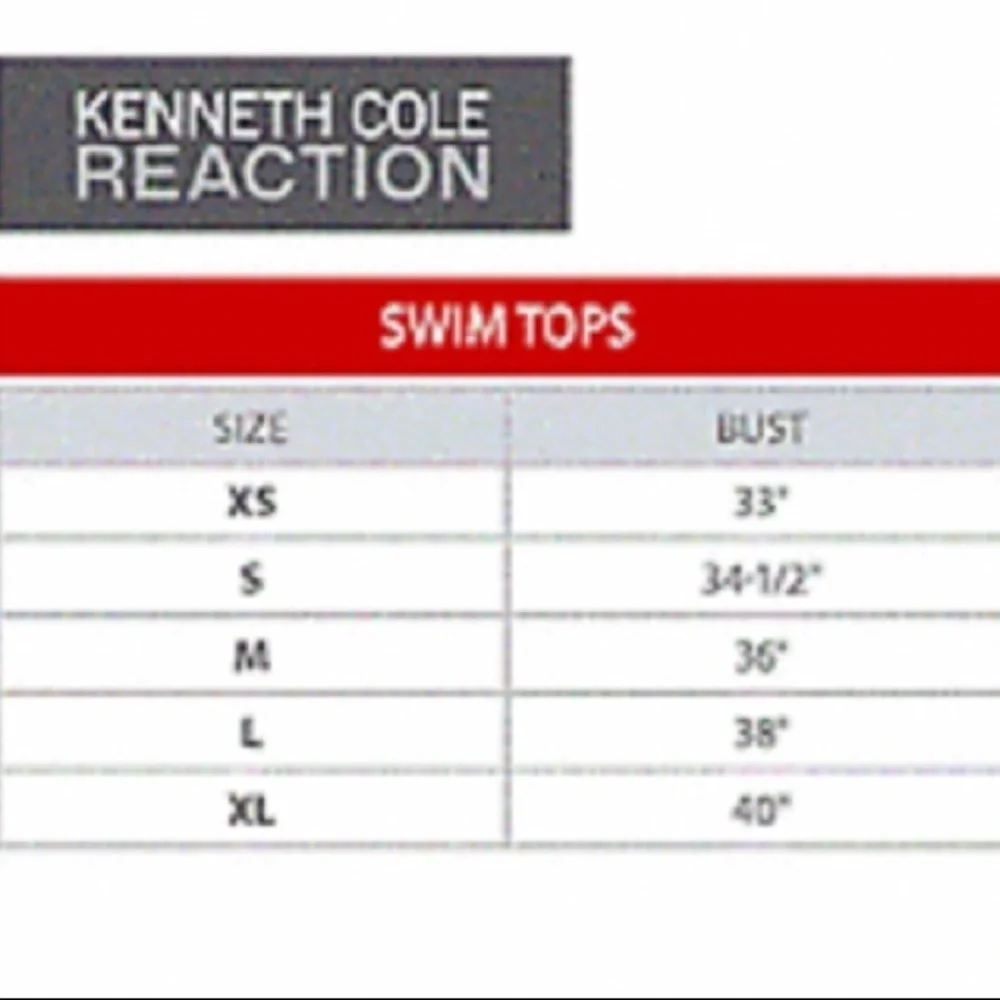 - Kenneth Cole bathing suit top size S NWT
